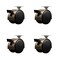 Service Caster 2'' Antique Metal Hood Twin Caster with Brake Nylon Wheels Top Plate , 4PK SCC-TP02S50D-NYS-WA-B-4 - alternate 1